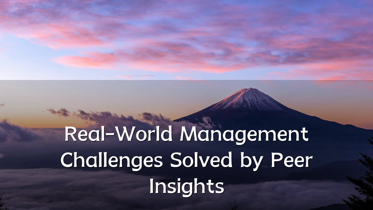 Real-World Management Challenges Solved by Peer Insights