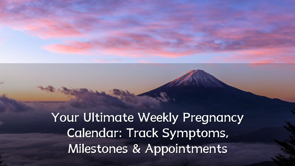 Your Ultimate Weekly Pregnancy Calendar: Track Symptoms, Milestones & Appointments