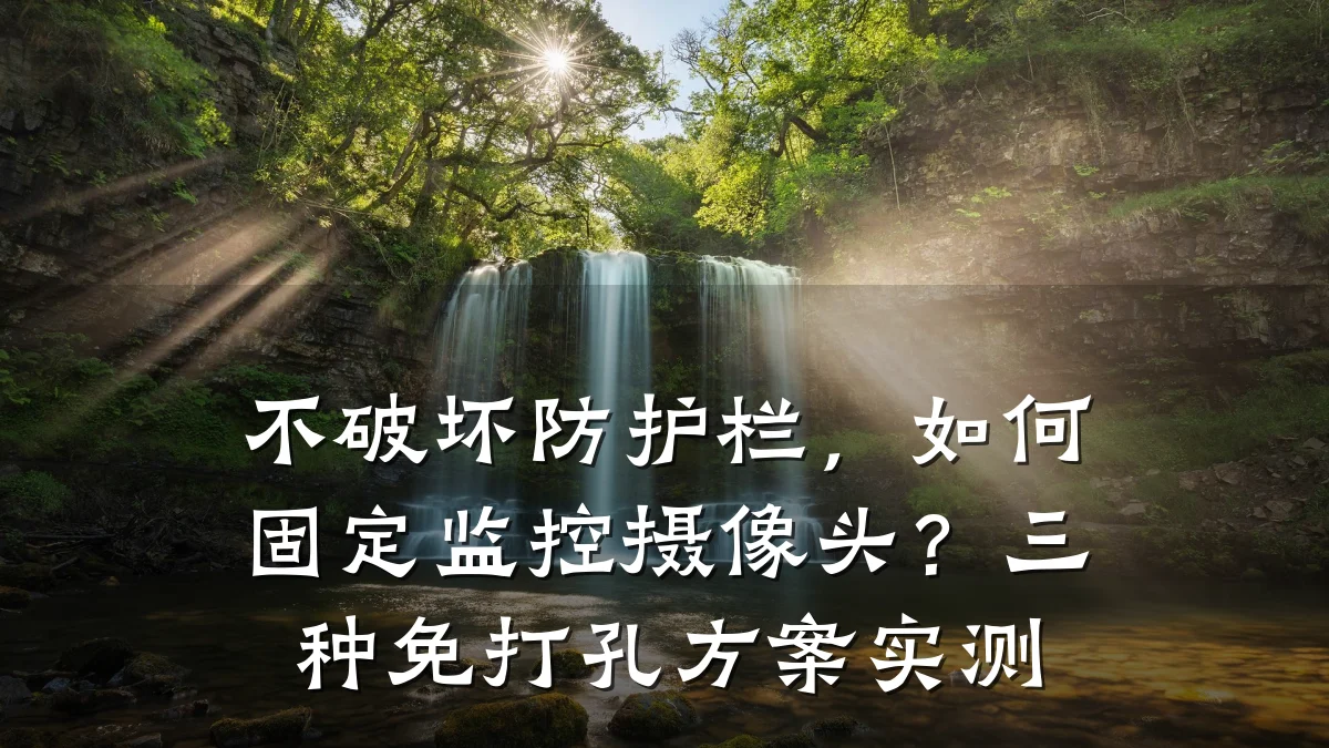 不破坏防护栏,如何固定监控摄像头?三种免打孔方案实测