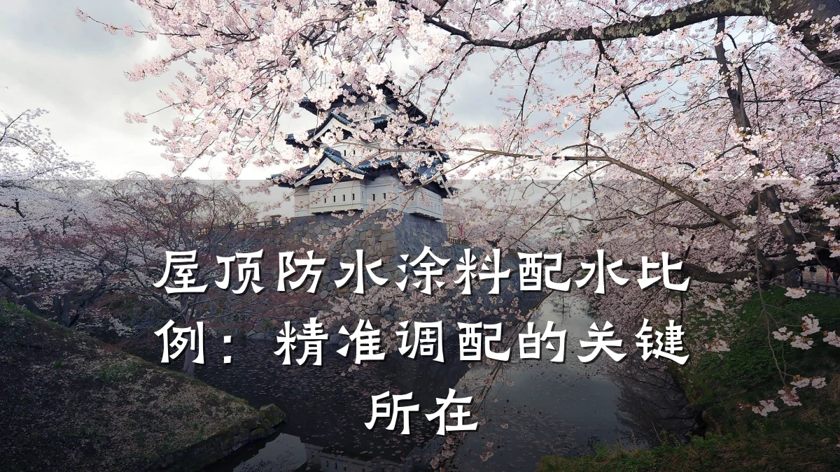 屋顶防水涂料配水比例:精准调配的关键所在